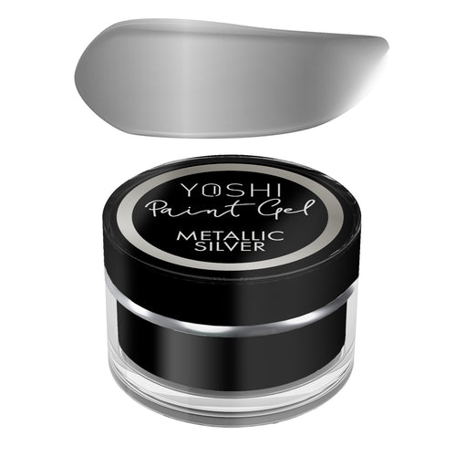 Metallic paint gel silver