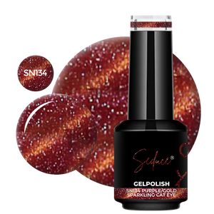 SN134 Purple/Gold Sparkling Cat Eye | HEMA Free