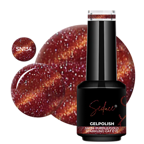 SN134 Purple/Gold Sparkling Cat Eye | HEMA Free