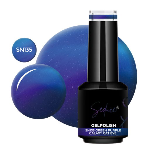 SN135 8D Green/Purple Galaxy Cat Eye | HEMA Free