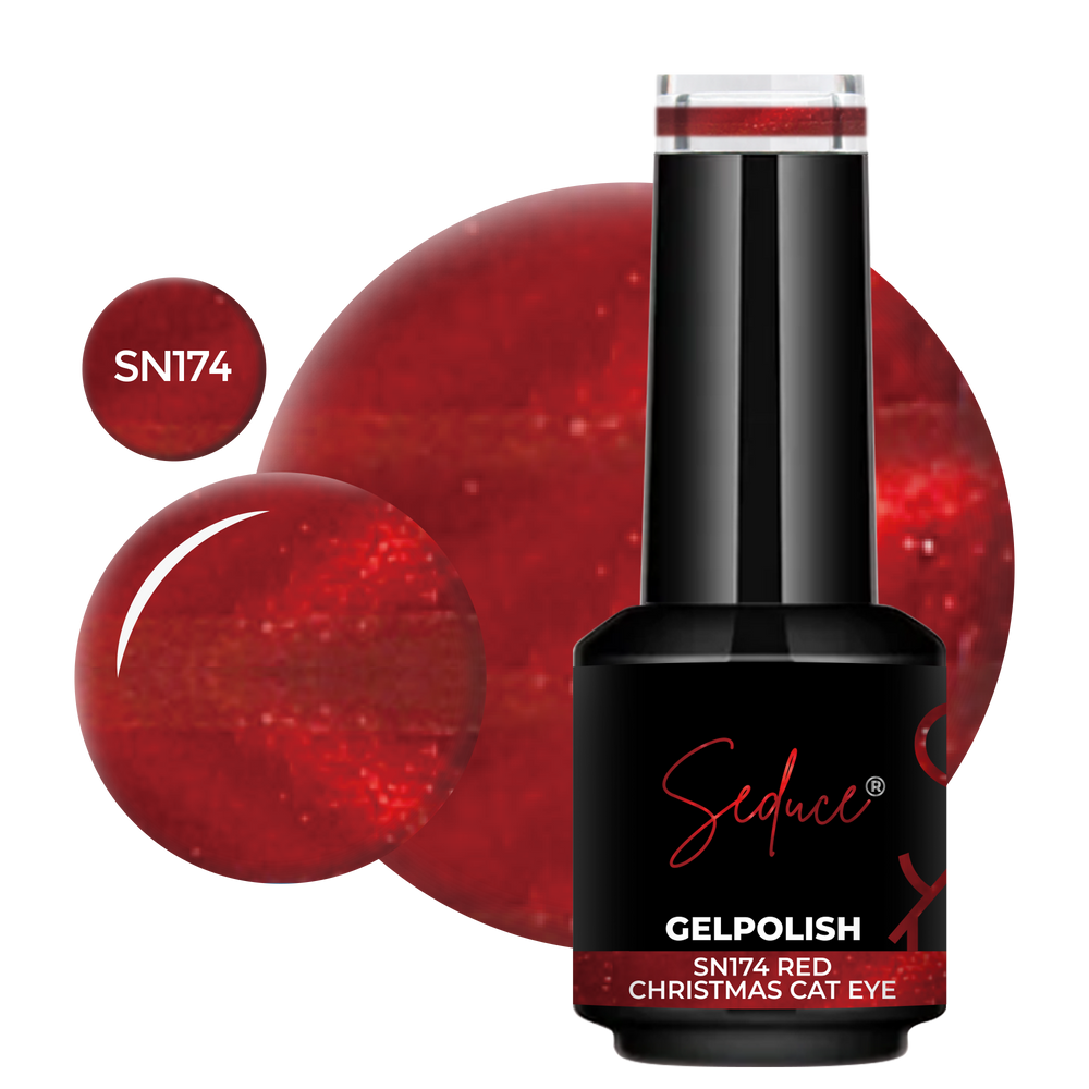 SN174 Red Christmas Cat Eye | HEMA Free