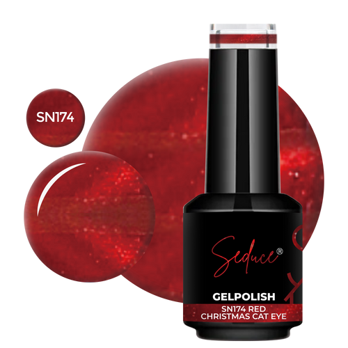 SN174 Red Christmas Cat Eye | HEMA Free