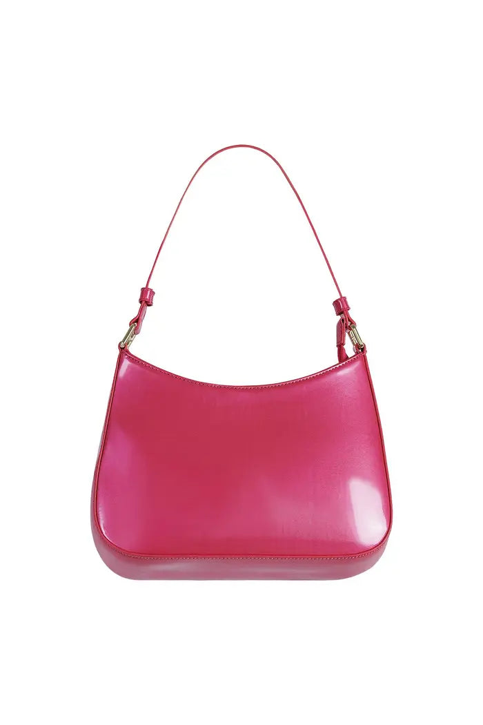 Handtas met laklook Roze