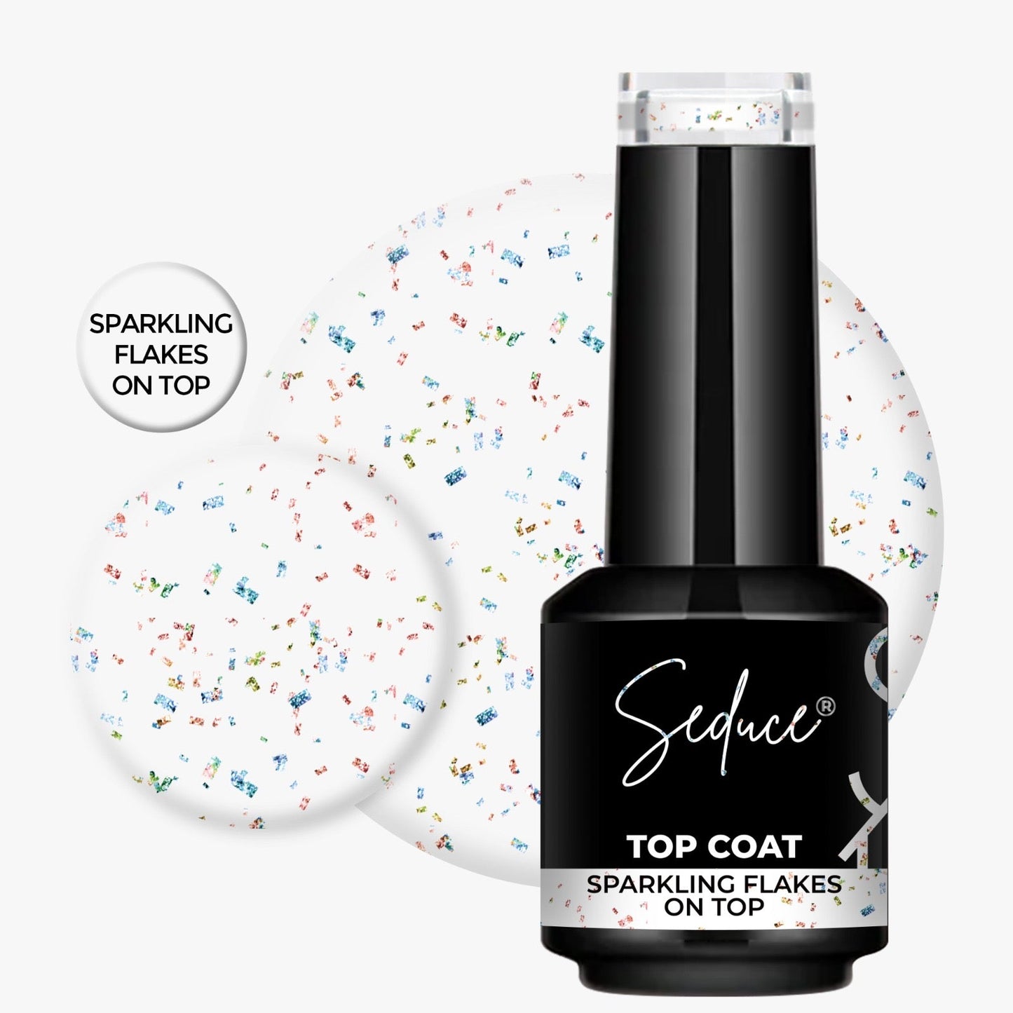 Seduce Sparkling flakes on top coat | HEMA Free