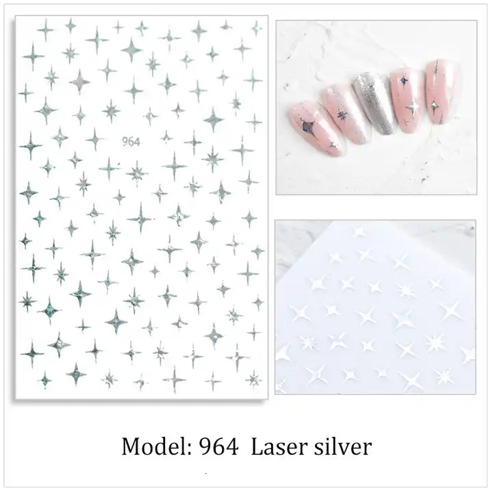 sticker 964 laser silver