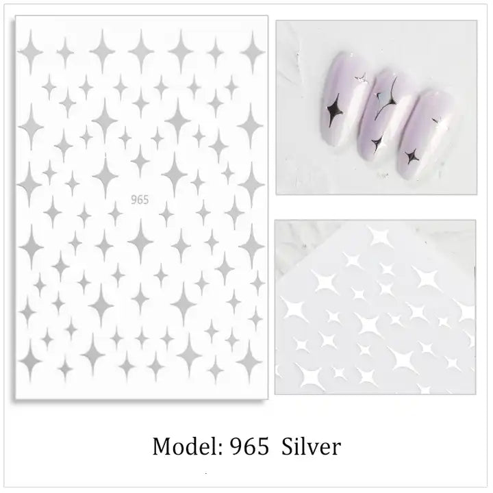 sticker 965 silver