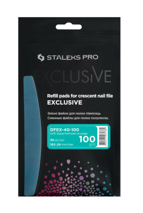 Staleks Exclusive plakvijlen "halfmoon" DFEX-40-100 30st 100 grit