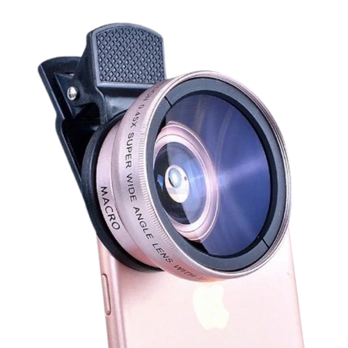 Telefoon lens 0,45x rosegold edition