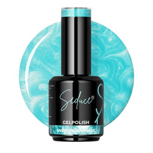  Blauwe pearl gelpolish colordrop van Seduce® Pearl Wave SN277 met zachte lichtreflecterende glans