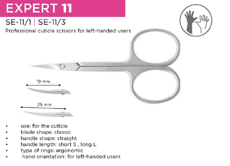 Staleks Expert Cuticle Scissor 11/3 left handed