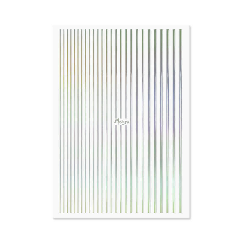 moyra striping sticker holo silver