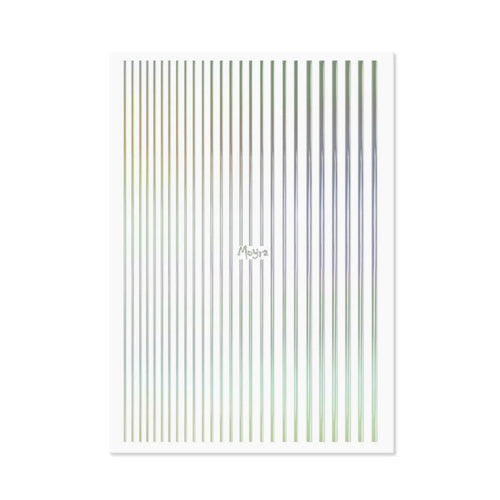 moyra striping sticker holo silver