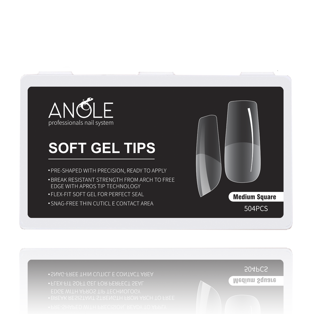 Soft gel tips medium square anole