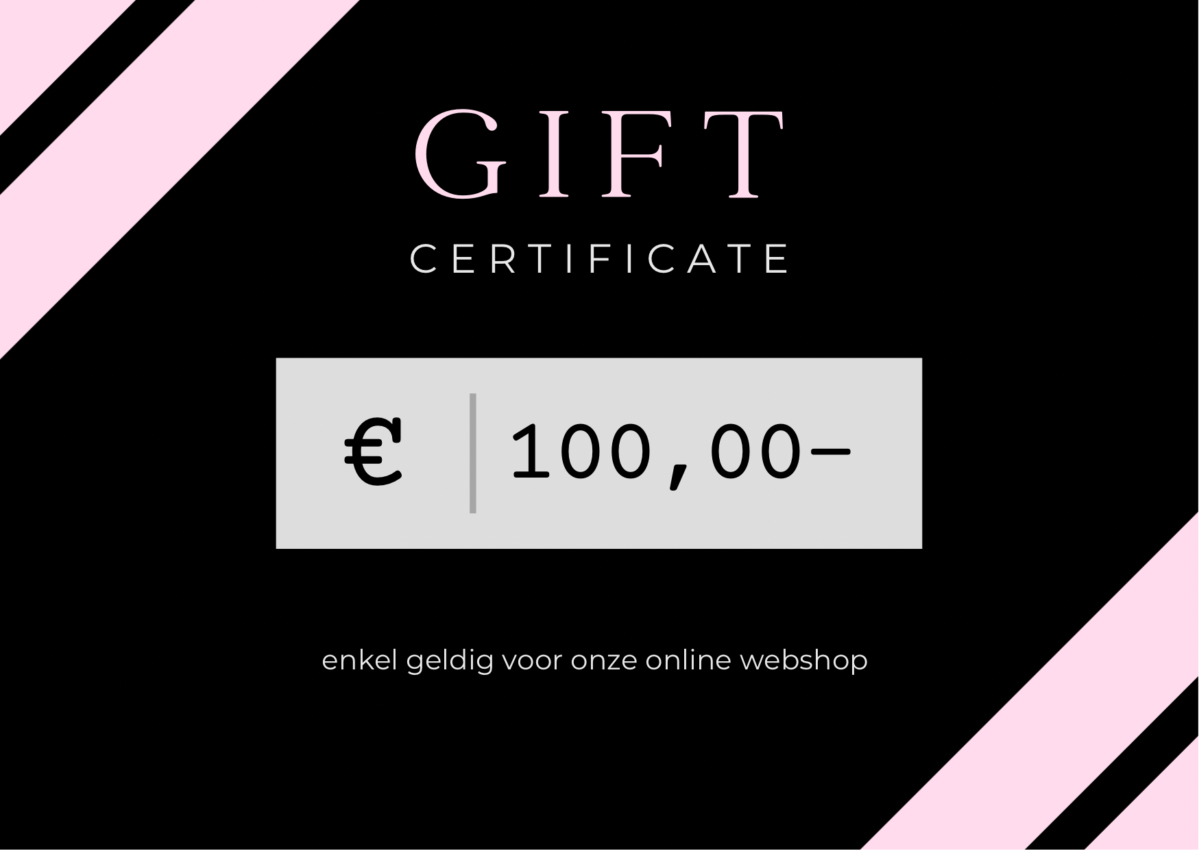 Cadeaubon webshop