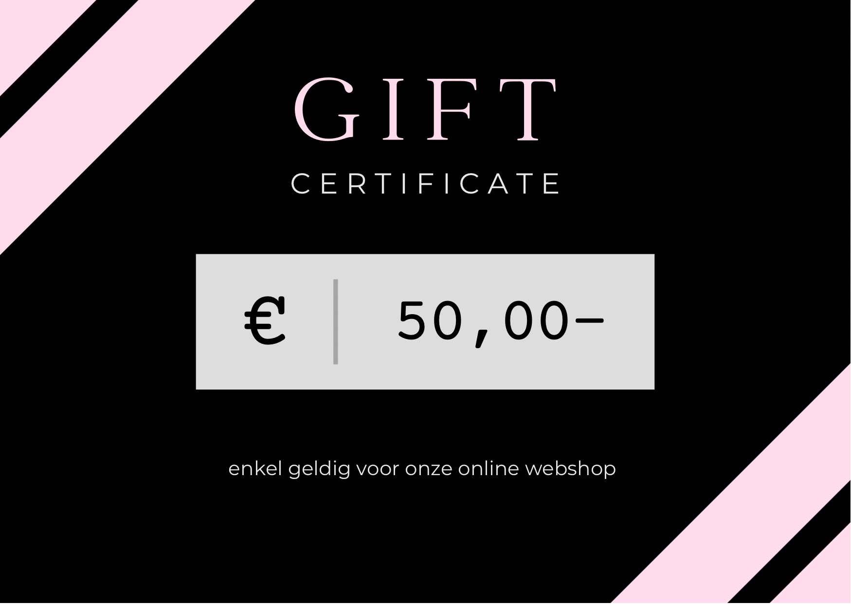 Cadeaubon webshop