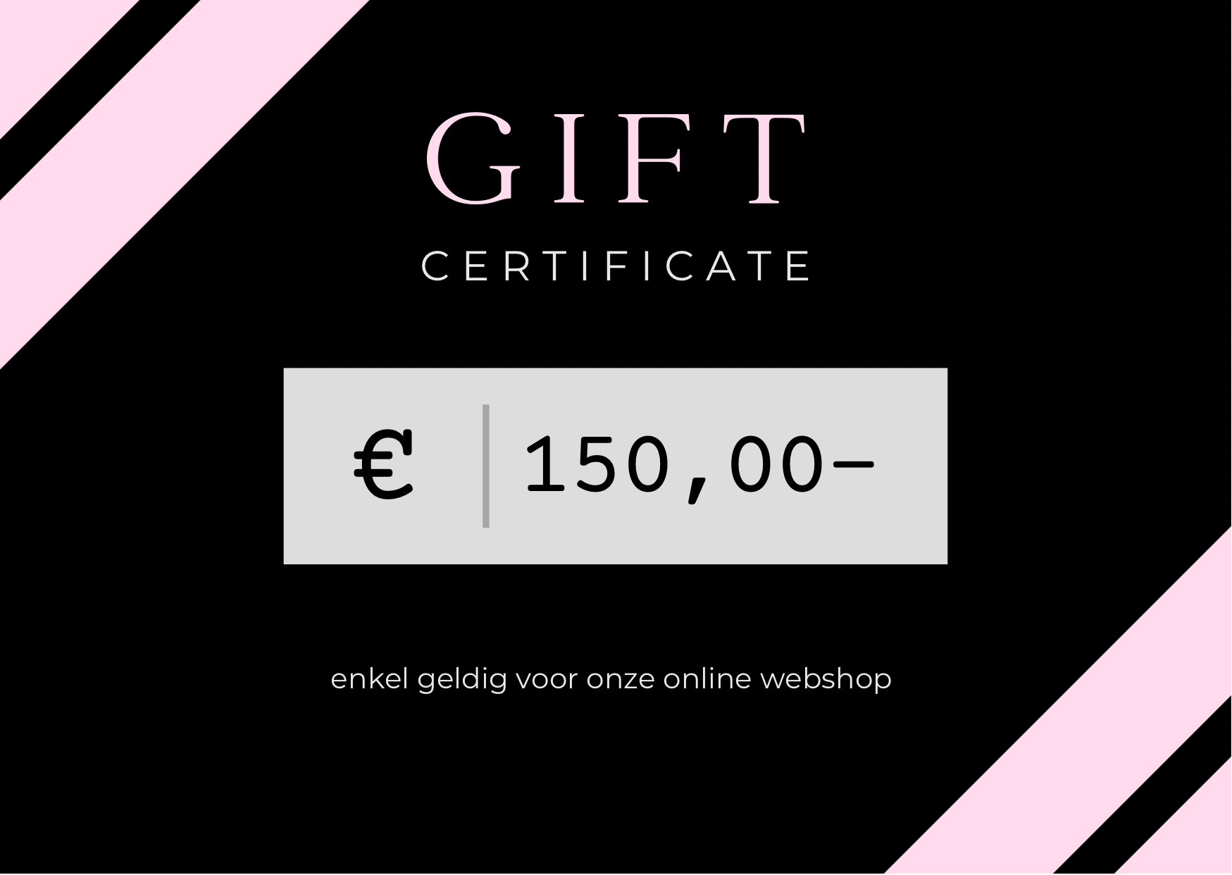Cadeaubon webshop